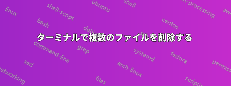 ターミナルで複数のファイルを削除する