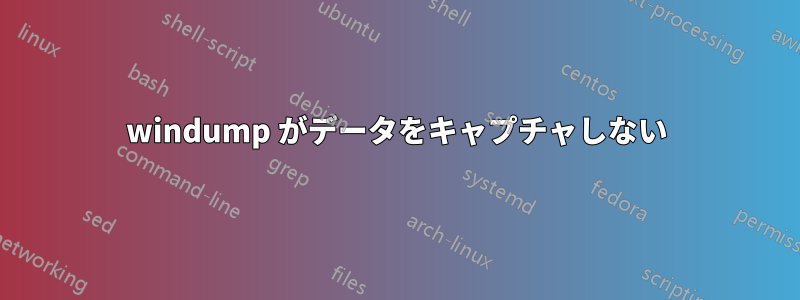 windump がデータをキャプチャしない