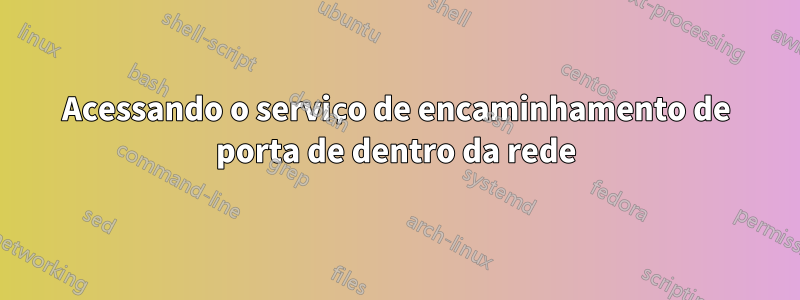 Acessando o serviço de encaminhamento de porta de dentro da rede