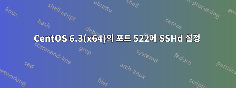 CentOS 6.3(x64)의 포트 522에 SSHd 설정