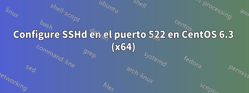 Configure SSHd en el puerto 522 en CentOS 6.3 (x64)