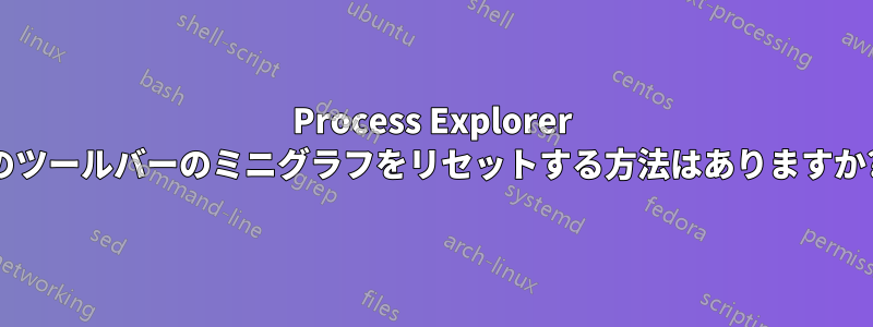 Process Explorer のツールバーのミニグラフをリセットする方法はありますか?