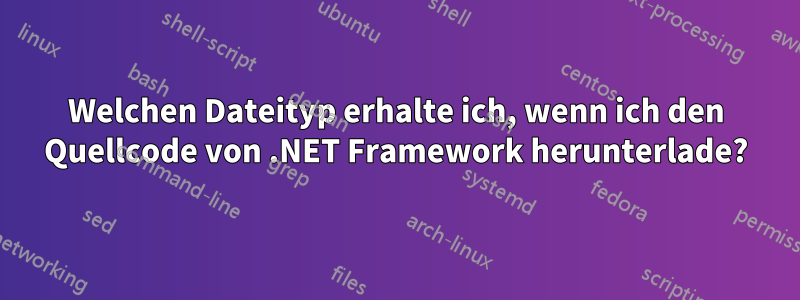 Welchen Dateityp erhalte ich, wenn ich den Quellcode von .NET Framework herunterlade?