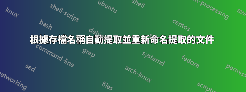 根據存檔名稱自動提取並重新命名提取的文件