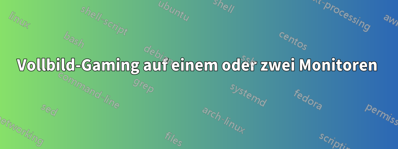 Vollbild-Gaming auf einem oder zwei Monitoren