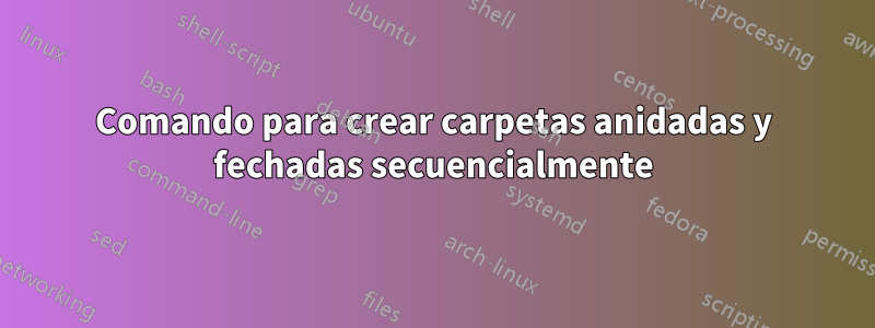 Comando para crear carpetas anidadas y fechadas secuencialmente