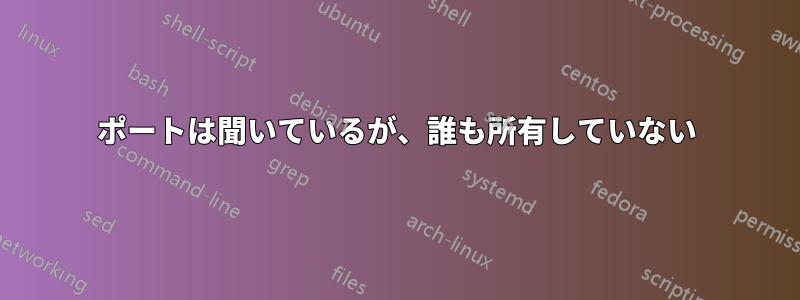 ポートは聞いているが、誰も所有していない