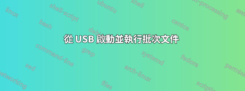 從 USB 啟動並執行批次文件