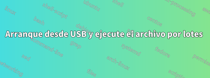 Arranque desde USB y ejecute el archivo por lotes