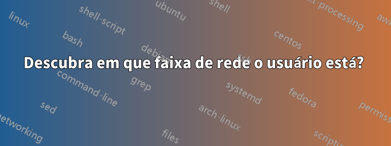 Descubra em que faixa de rede o usuário está?