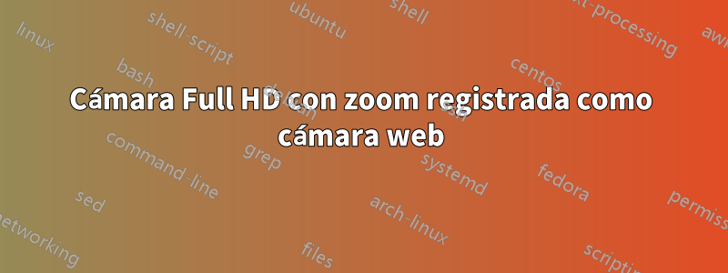 Cámara Full HD con zoom registrada como cámara web