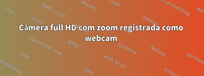 Câmera full HD com zoom registrada como webcam