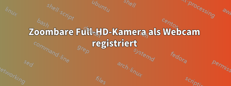 Zoombare Full-HD-Kamera als Webcam registriert