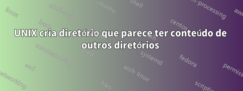 UNIX cria diretório que parece ter conteúdo de outros diretórios