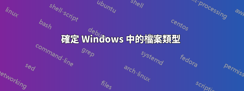 確定 Windows 中的檔案類型