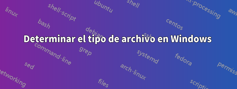 Determinar el tipo de archivo en Windows