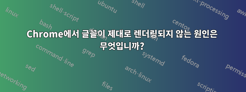 Chrome에서 글꼴이 제대로 렌더링되지 않는 원인은 무엇입니까?