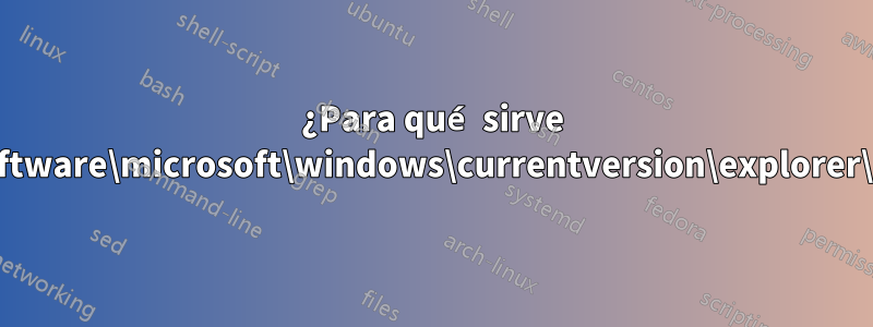 ¿Para qué sirve HKCU\software\microsoft\windows\currentversion\explorer\fileexts?