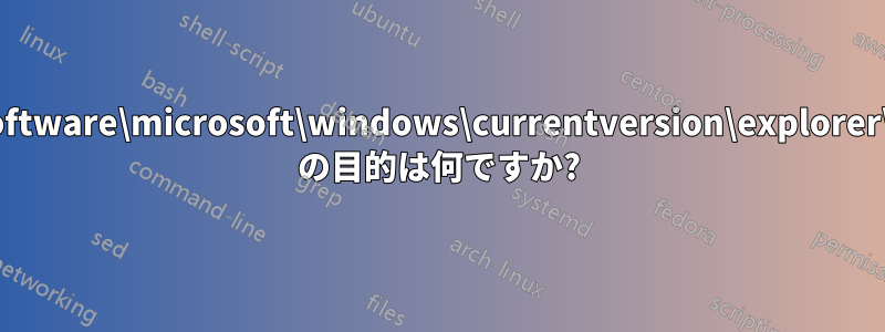 HKCU\software\microsoft\windows\currentversion\explorer\fileexts の目的は何ですか?