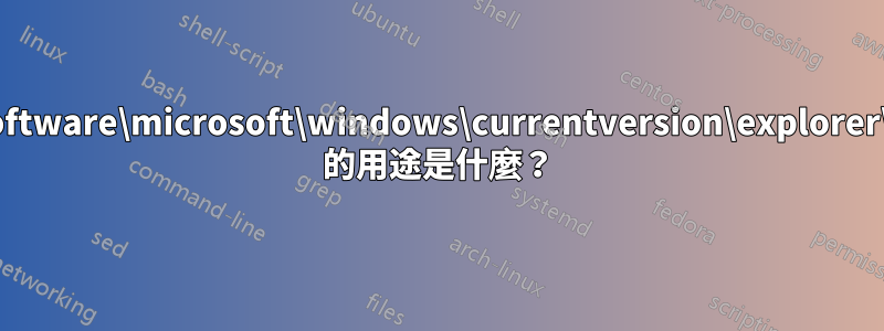 HKCU\software\microsoft\windows\currentversion\explorer\fileexts 的用途是什麼？