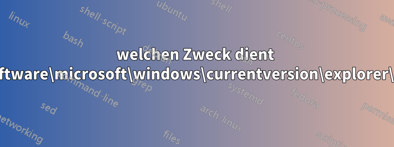 welchen Zweck dient HKCU\software\microsoft\windows\currentversion\explorer\fileexts?