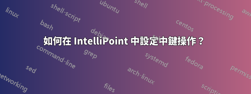 如何在 IntelliPoint 中設定中鍵操作？