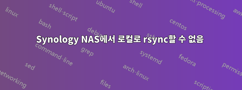 Synology NAS에서 로컬로 rsync할 수 없음