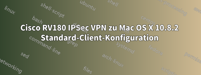 Cisco RV180 IPSec VPN zu Mac OS X 10.8.2 Standard-Client-Konfiguration