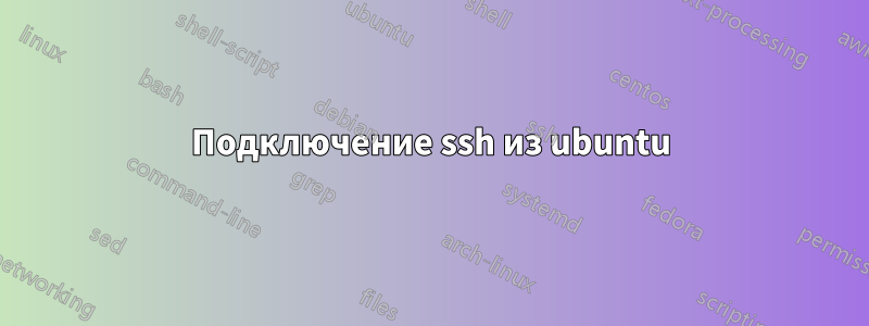 Подключение ssh из ubuntu