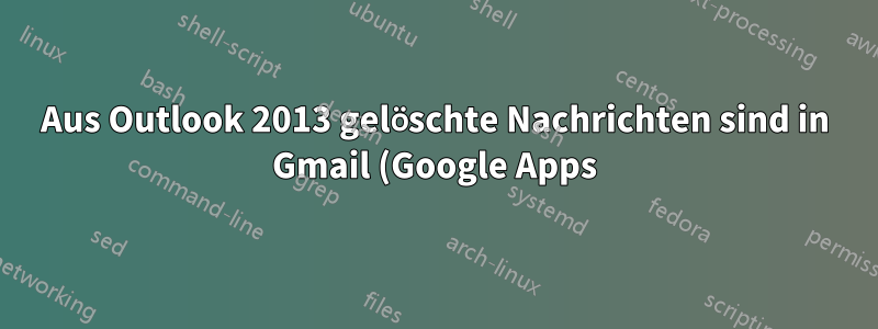 Aus Outlook 2013 gelöschte Nachrichten sind in Gmail (Google Apps) immer noch im Ordner „Alle E-Mails“ voreingestellt.