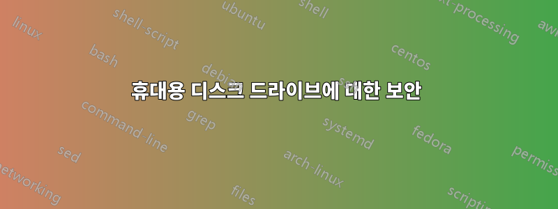 휴대용 디스크 드라이브에 대한 보안
