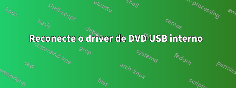 Reconecte o driver de DVD USB interno 