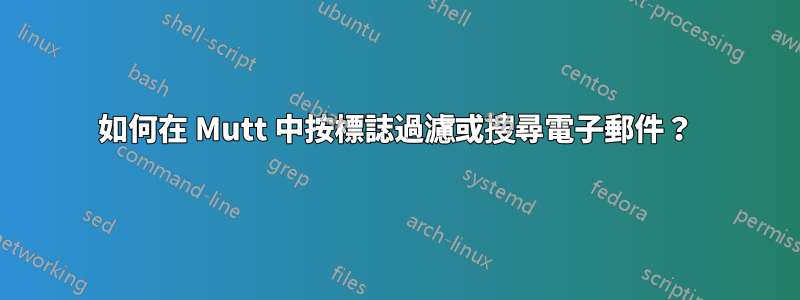 如何在 Mutt 中按標誌過濾或搜尋電子郵件？