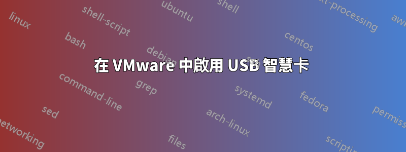 在 VMware 中啟用 USB 智慧卡