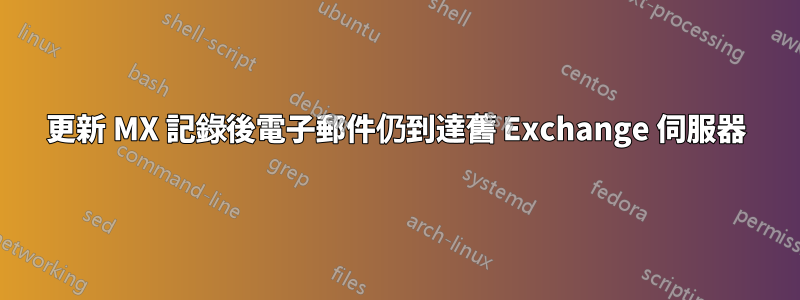 更新 MX 記錄後電子郵件仍到達舊 Exchange 伺服器