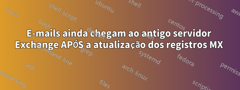 E-mails ainda chegam ao antigo servidor Exchange APÓS a atualização dos registros MX