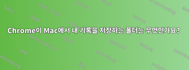 Chrome이 Mac에서 내 기록을 저장하는 폴더는 무엇인가요?