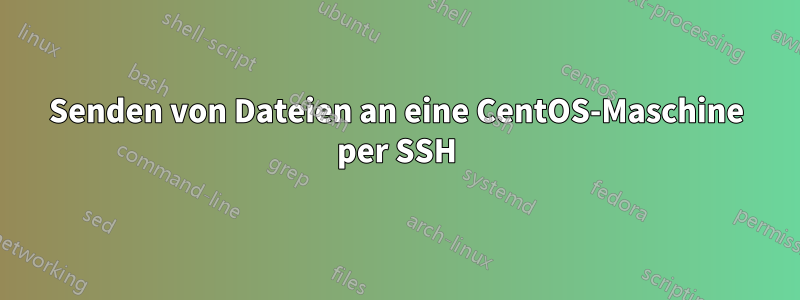 Senden von Dateien an eine CentOS-Maschine per SSH