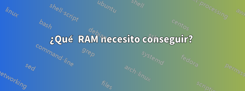 ¿Qué RAM necesito conseguir?