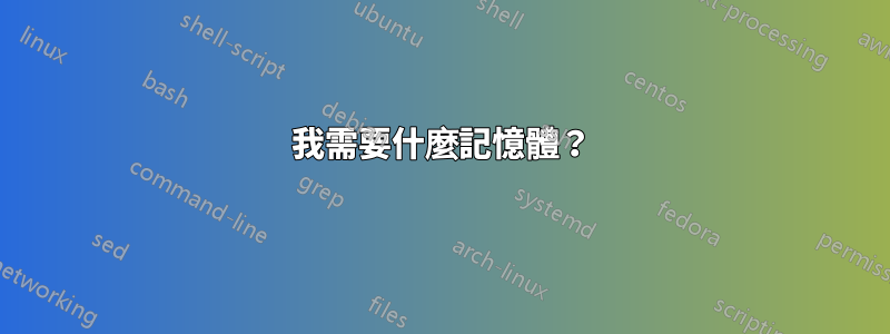 我需要什麼記憶體？