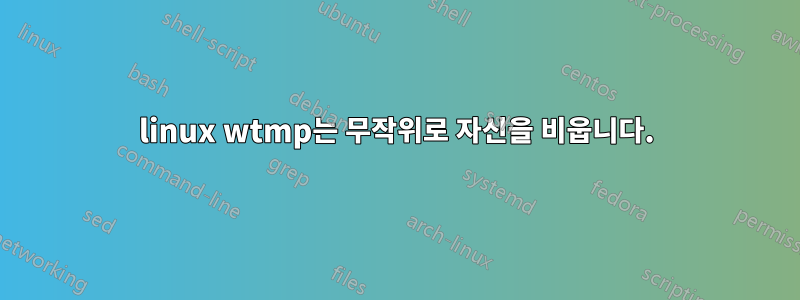 linux wtmp는 무작위로 자신을 비웁니다.