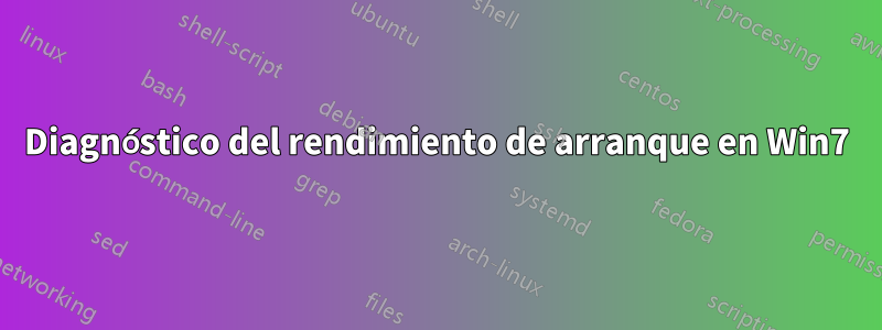 Diagnóstico del rendimiento de arranque en Win7