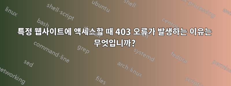 특정 웹사이트에 액세스할 때 403 오류가 발생하는 이유는 무엇입니까?