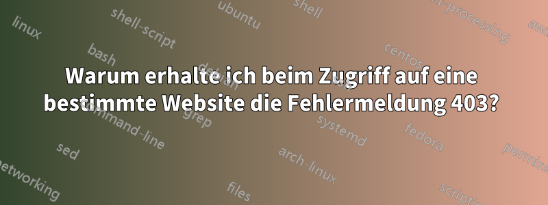 Warum erhalte ich beim Zugriff auf eine bestimmte Website die Fehlermeldung 403?