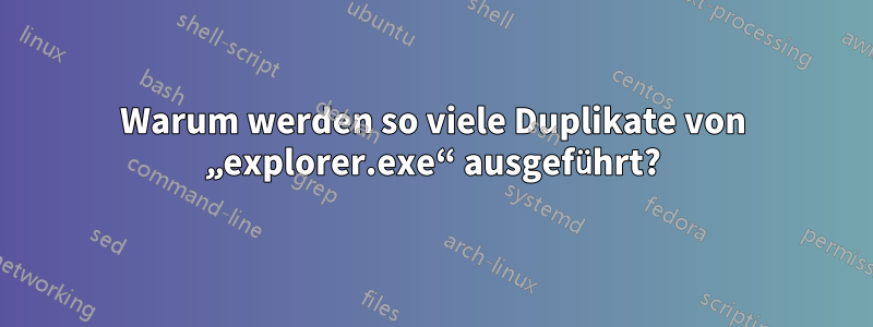 Warum werden so viele Duplikate von „explorer.exe“ ausgeführt?