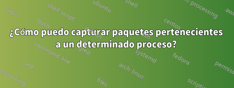 ¿Cómo puedo capturar paquetes pertenecientes a un determinado proceso?