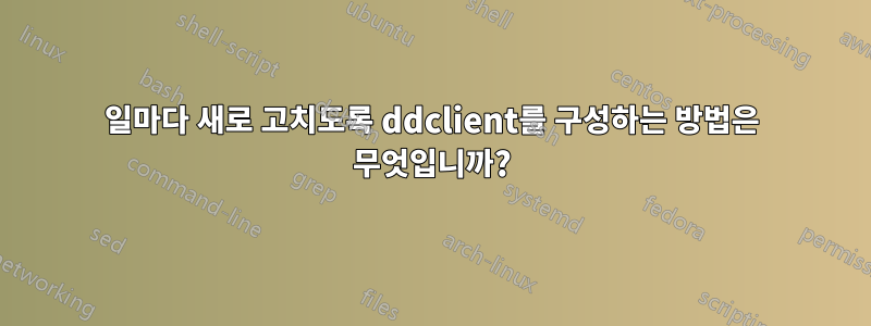 30일마다 새로 고치도록 ddclient를 구성하는 방법은 무엇입니까?
