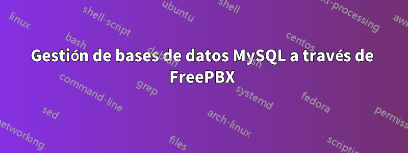 Gestión de bases de datos MySQL a través de FreePBX