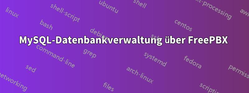 MySQL-Datenbankverwaltung über FreePBX