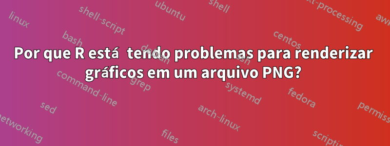 Por que R está tendo problemas para renderizar gráficos em um arquivo PNG?